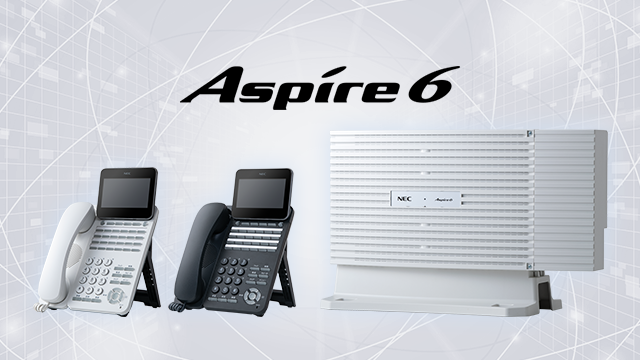 UNIVERGE Aspire 6の多機能電話機と主装置の写真