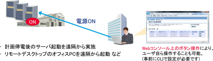 遠隔PC起動(Wake on LAN)