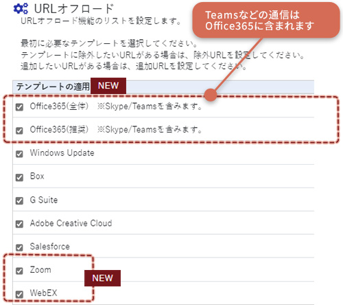 URLオフロード画面