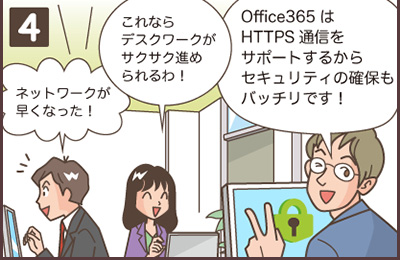 Office 365のトラフィック集中回避の説明マンガ-4