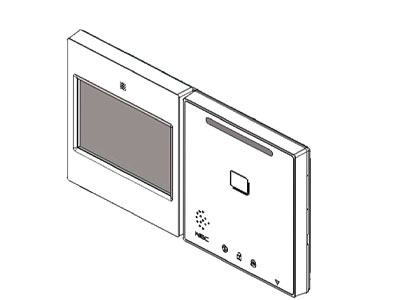 液晶タッチパネル 埋め込みのイメージ図