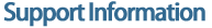 Support Information（サポート・インフォメーション）