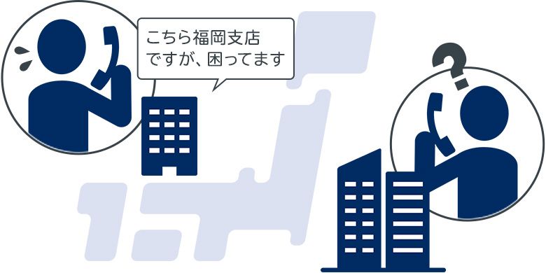 こちら福岡支店ですが困っています